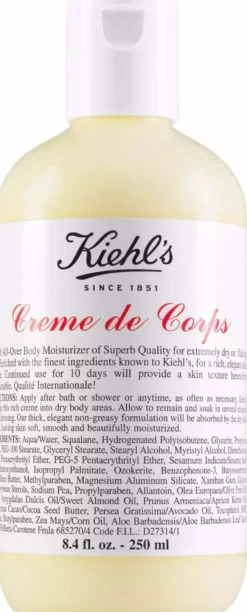 Kiehl'sCreme de Corps Hydrating Body Moisturizer 250 ml