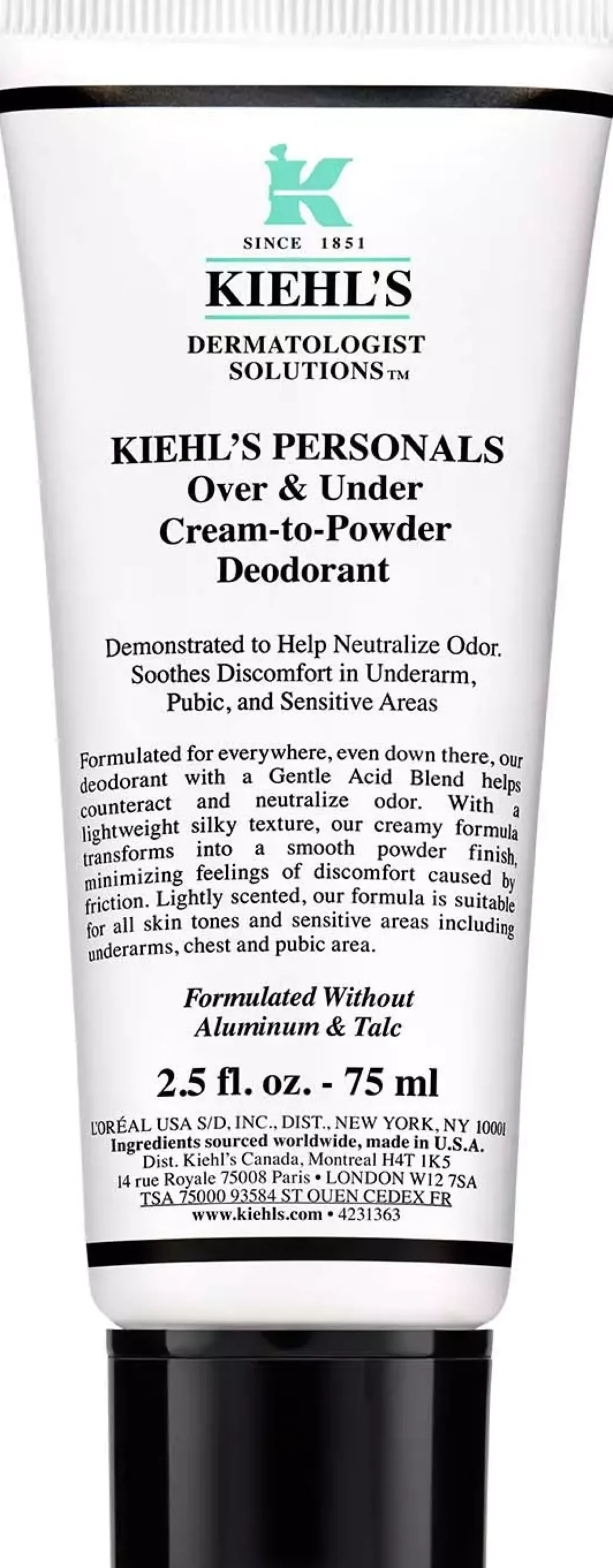 Kiehl's Over & Under Cream-to-Powder Deodorant 75 ml