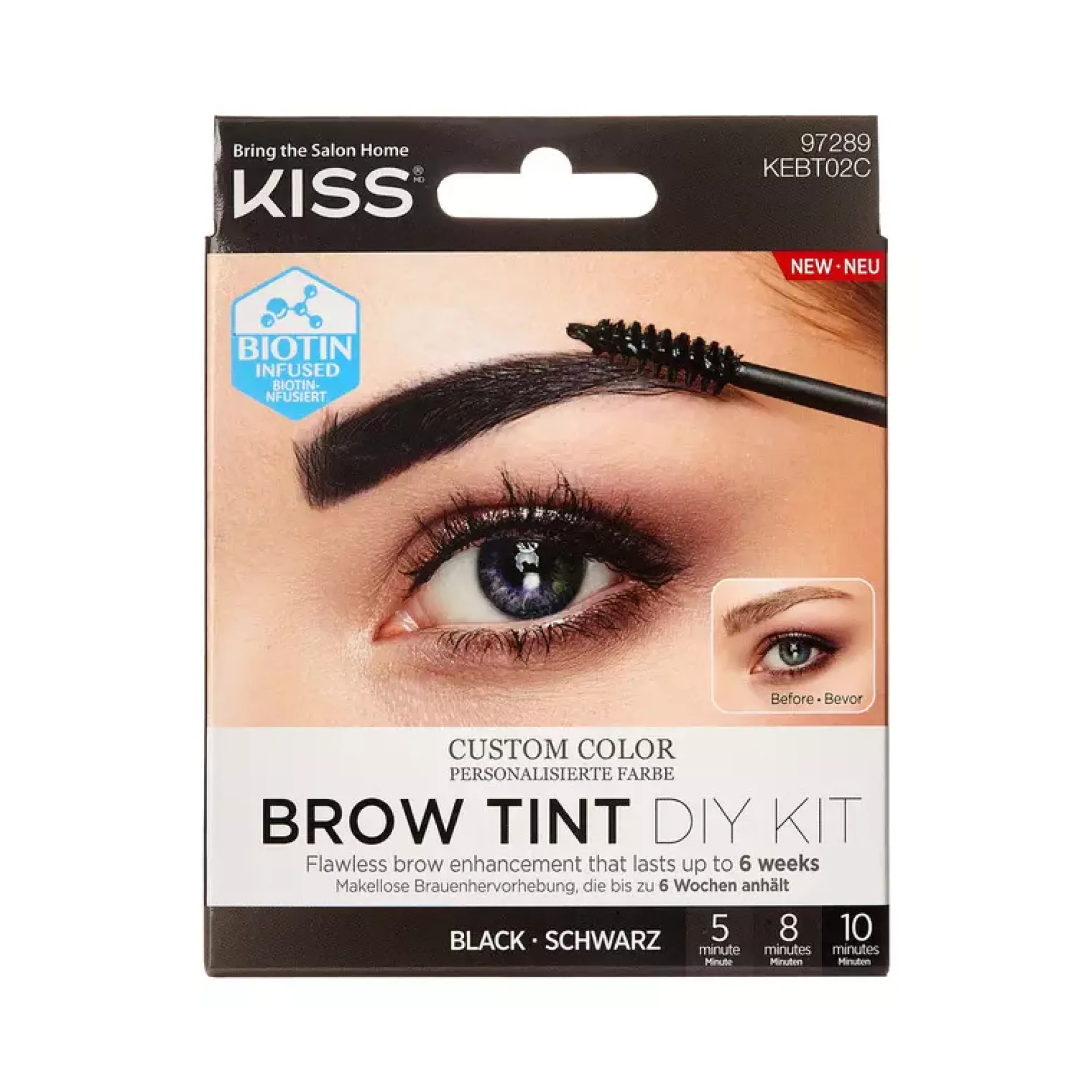 Kiss Brow Tint Diy Kit Black