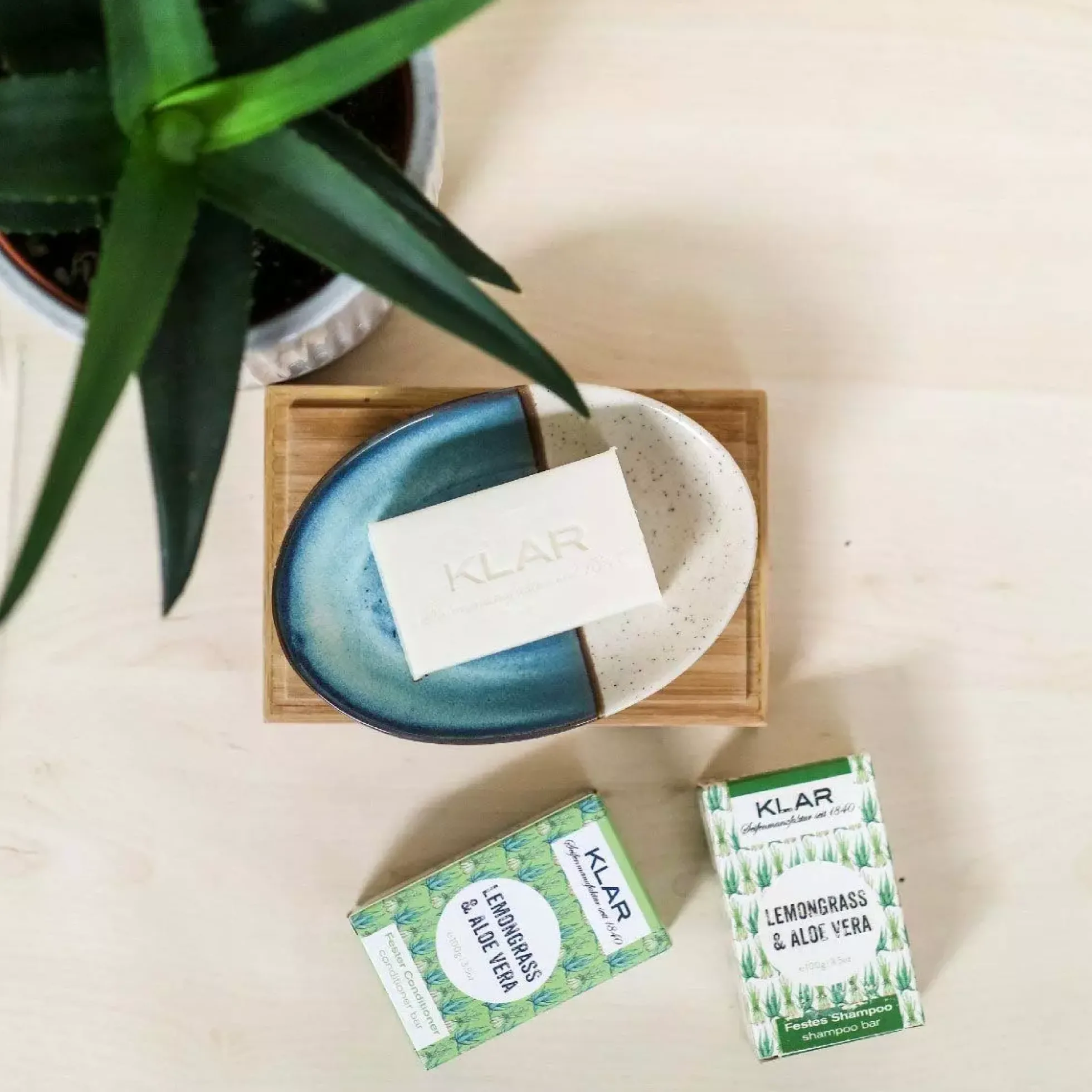 Klar Seifen Lemongrass & Aloe Vera Shampoo Bar 100 g