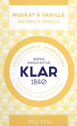 Klar Seifen Nutmeg & Vanilla Shampoo Bar 100 g