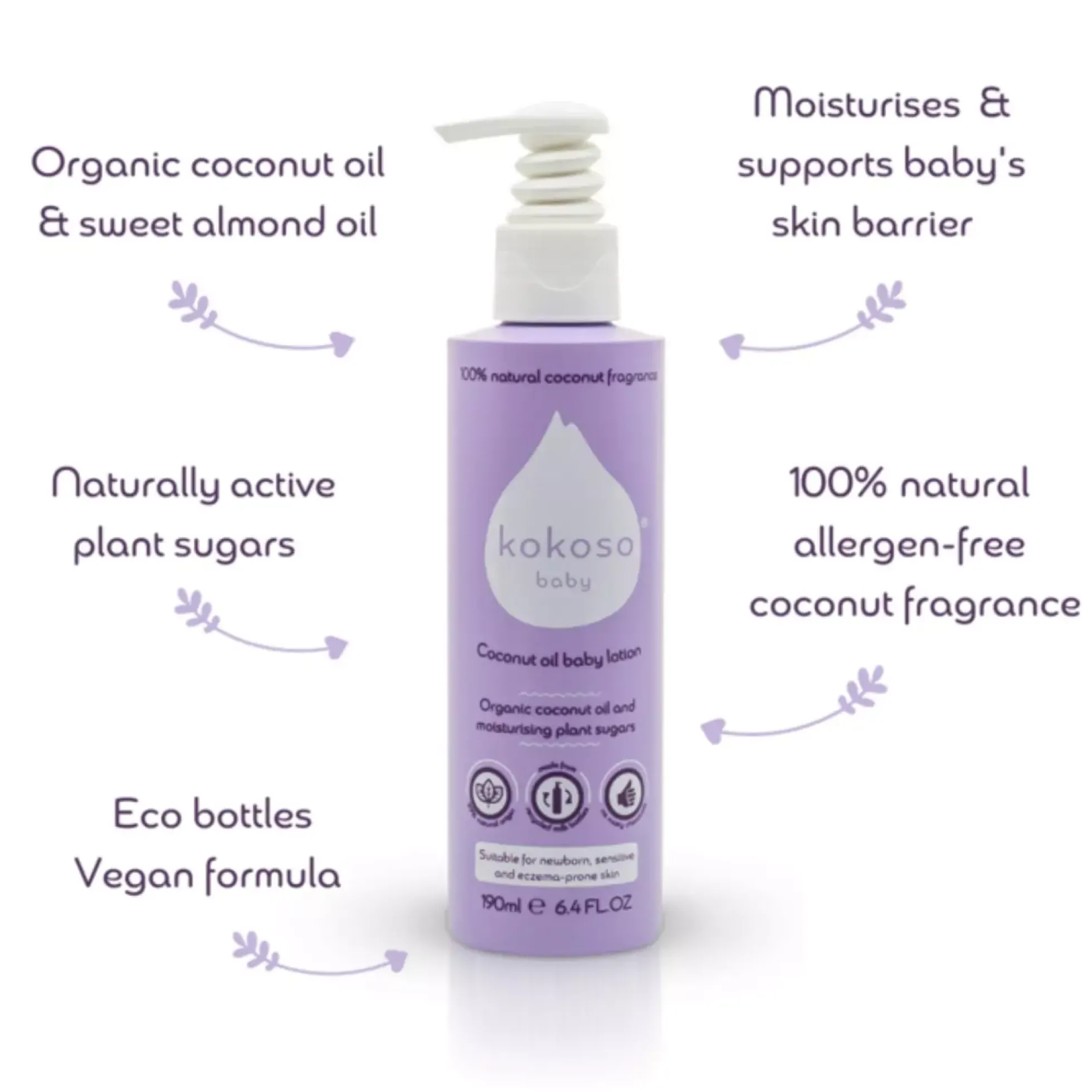 Kokoso Baby Coconut Oil Baby Lotion 190 ml