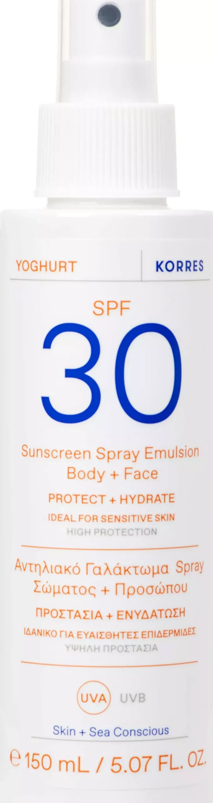 Korres Yoghurt Sunscreen Spray Emulsion SPF 30 Body + Face 150 ml