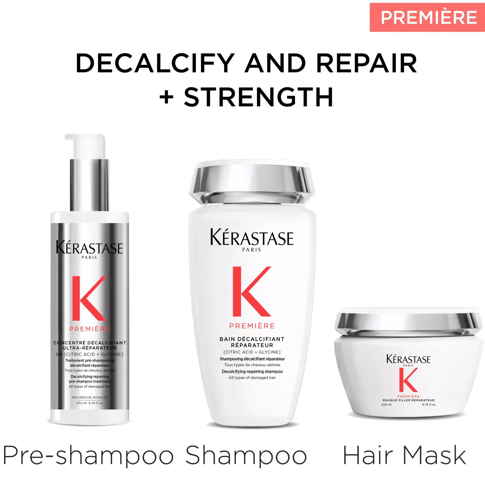 Kérastase Pre-shampoo, Bain, Masque