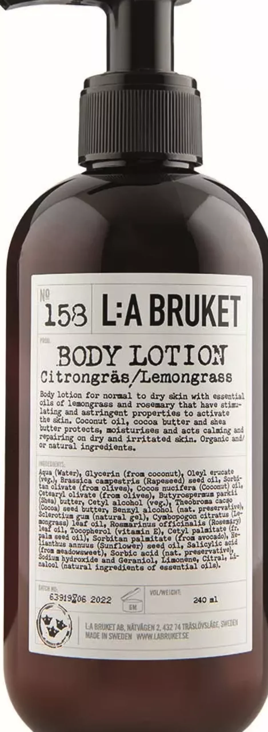 L:a Bruket 158 Bodylotion Lemongrass CosN 240 ml