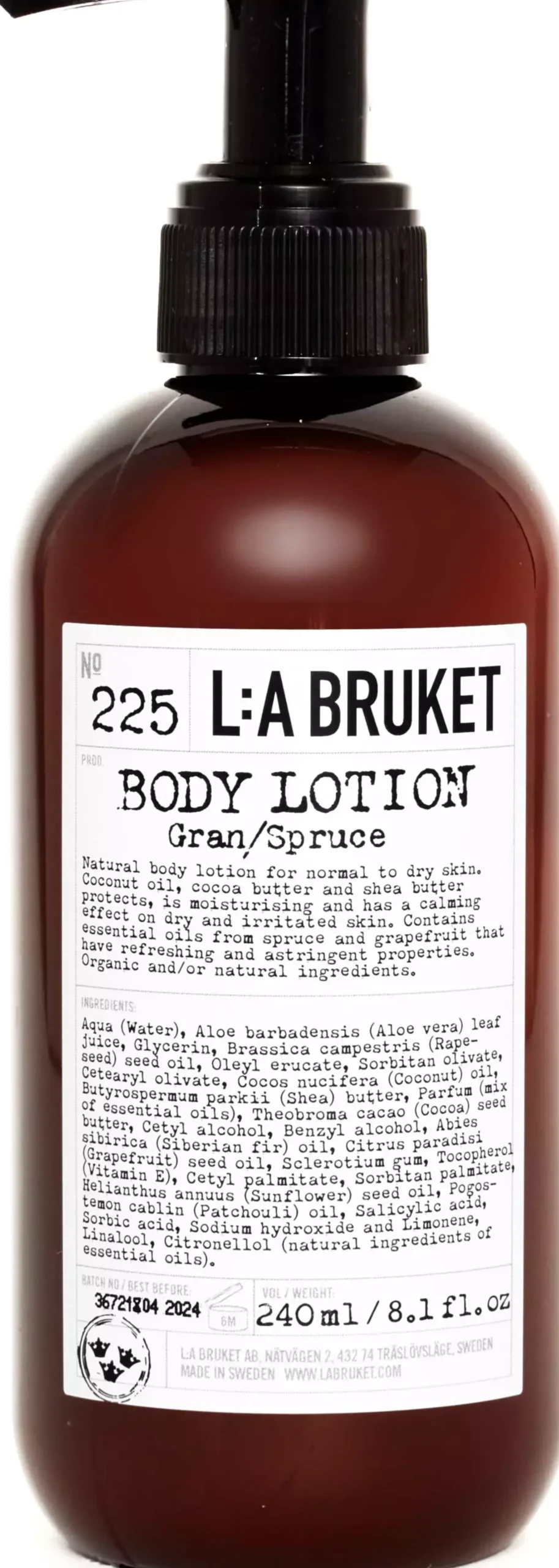 L:a Bruket 225 Body Lotion Spruce CosN 240 ml