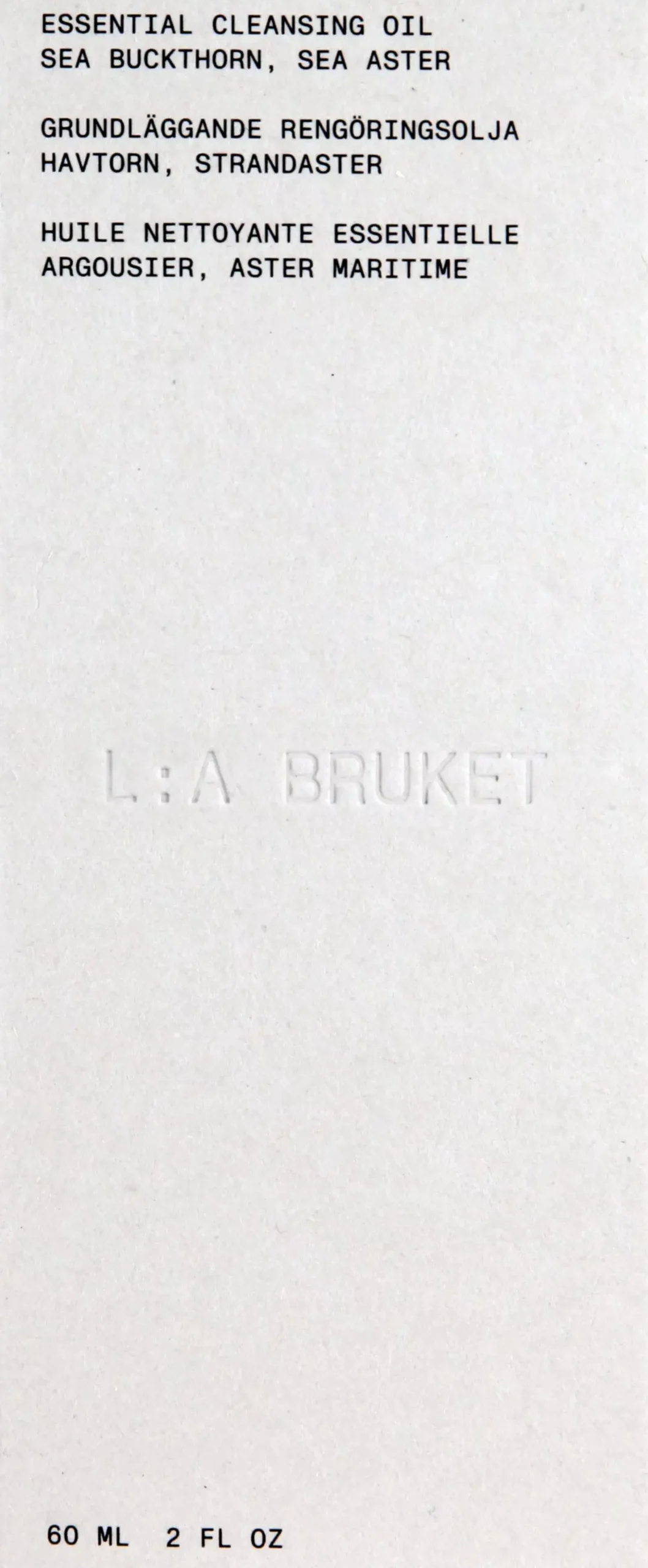 L:a Bruket 276 Essential Cleansing Oil CosN 60 ml