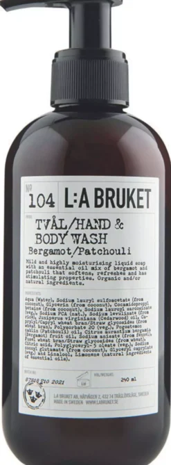 L:a Bruket Hand & Body Wash 104 Bergamot/Patchouli 450 ml