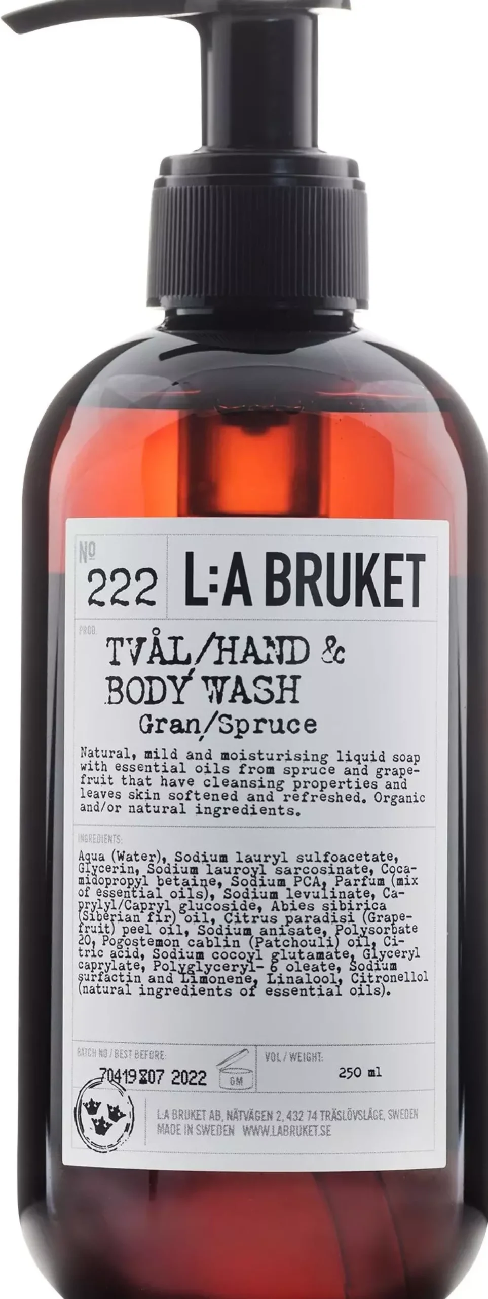L:a Bruket Hand & Body Wash 222 Spruce 450 ml