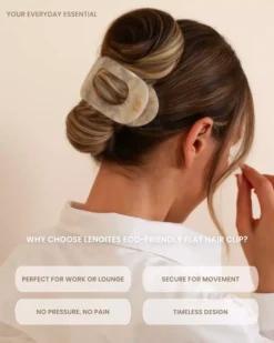 Lenoites Eco-Friendly Flat Hair Clip Desert Beige