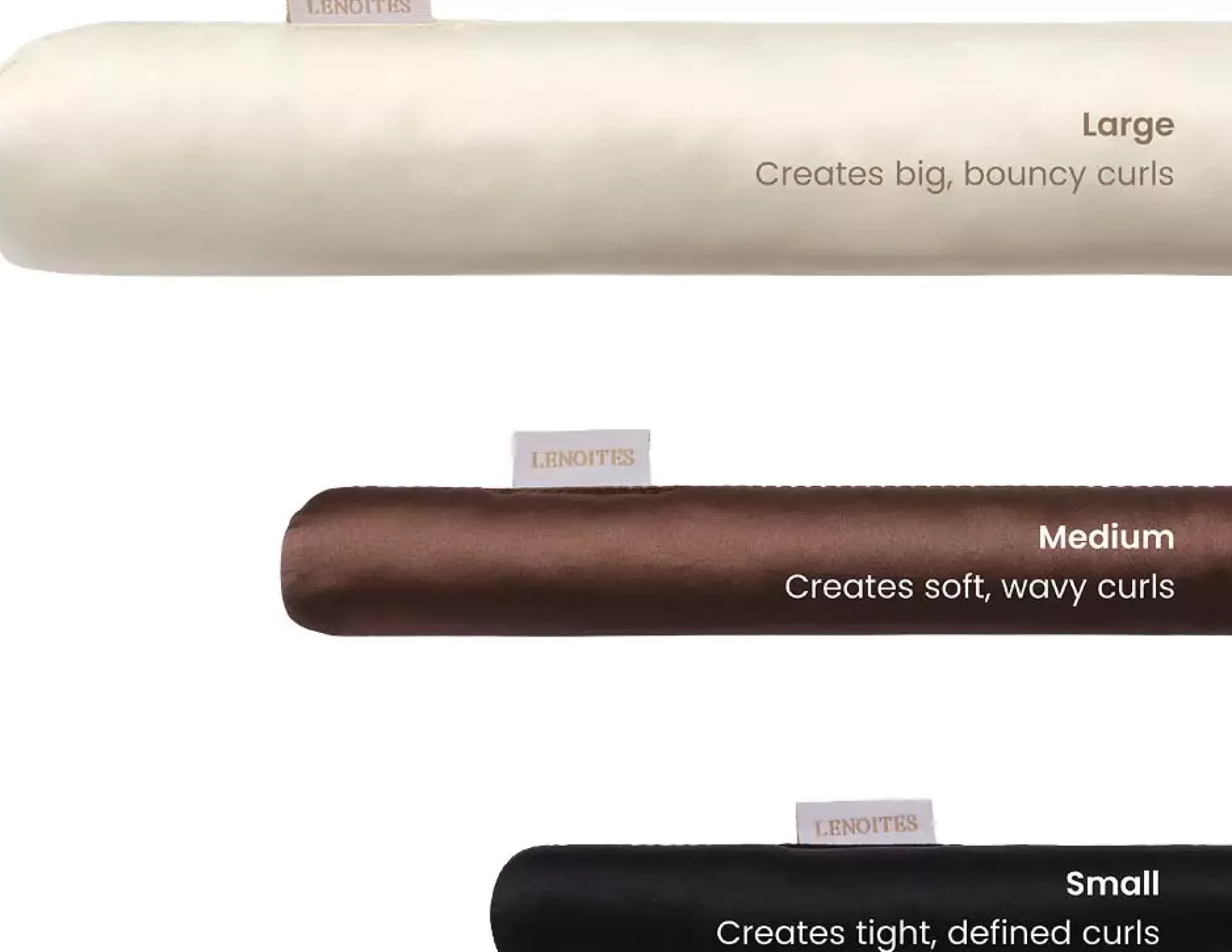 Lenoites Heatless Curls in Mulberry Silk Medium Black