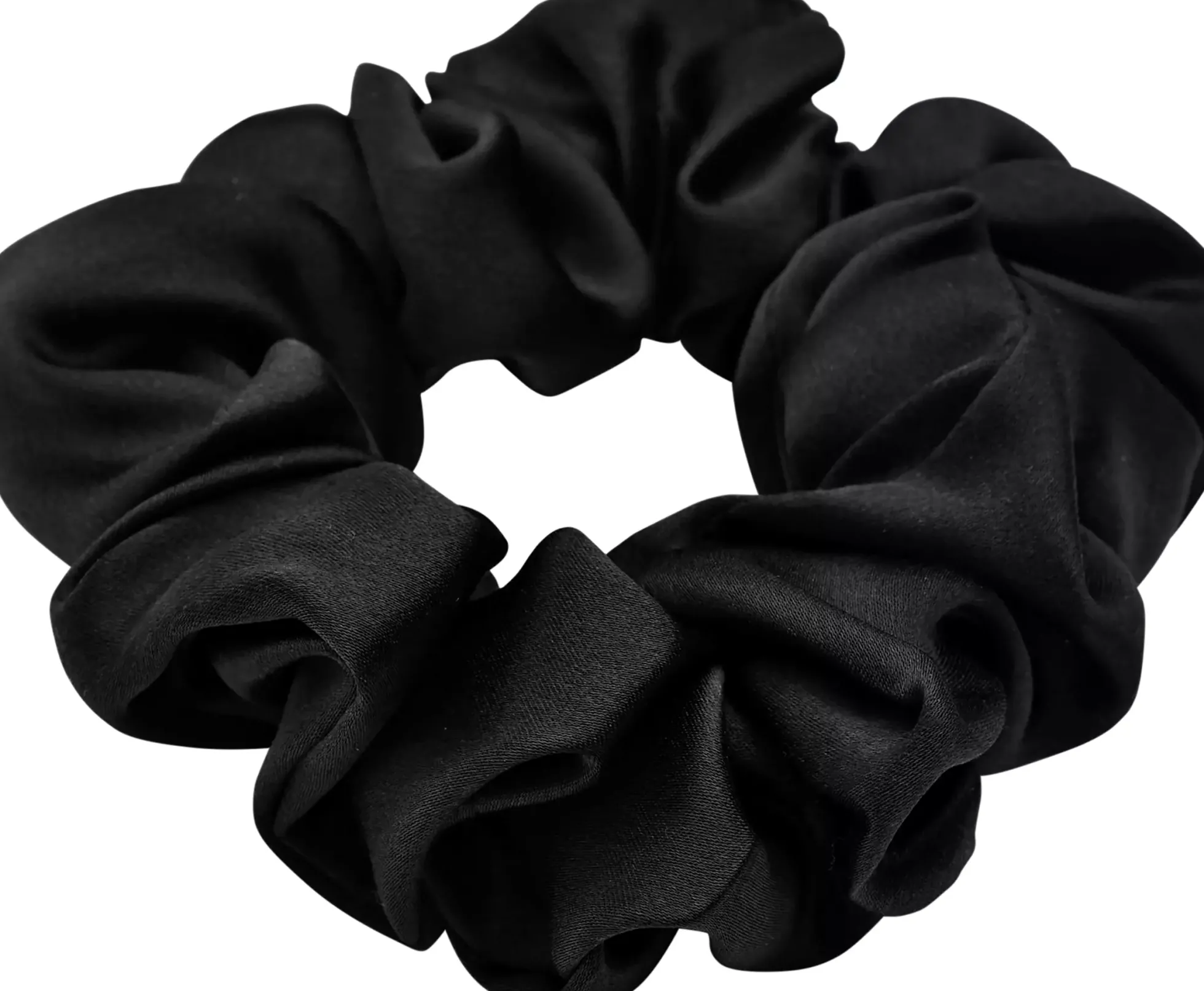 Lenoites Mulberry Silk Scrunchie Antique Gold