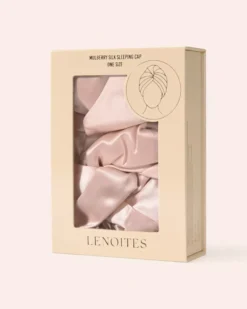 Lenoites Mulberry Silk Sleeping Cap Pink