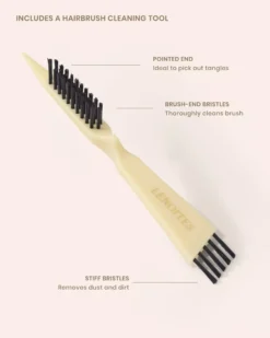 Lenoites Wild Boar Hair Brush with Cleaning Tool - Limited Edition