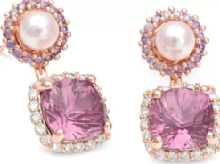 Lily and Rose Colette earrings Amethyst pink