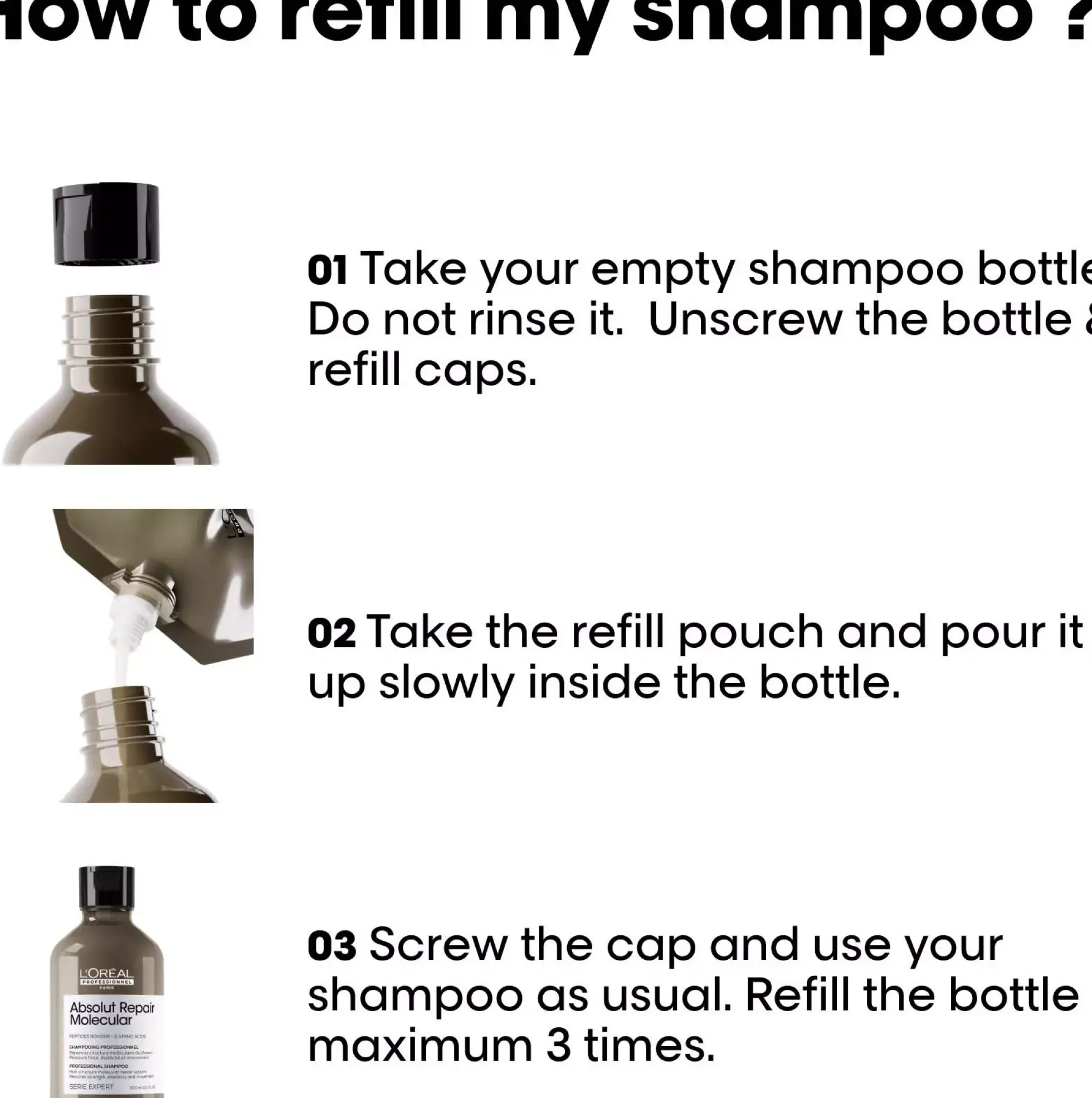 L'Oréal ProfessionnelAbsolut Repair Molecular Absolut Repair Molecular Shampoo Refill 500 ml
