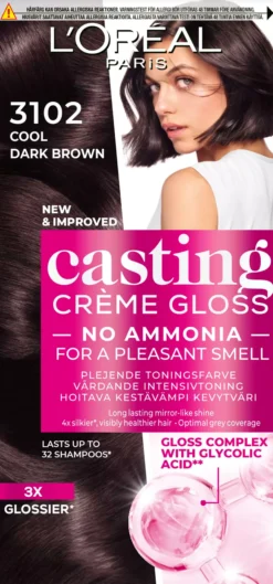 Loreal ParisCasting Creme Gloss Casting Crème Gloss 3102 Cool Dark Brown