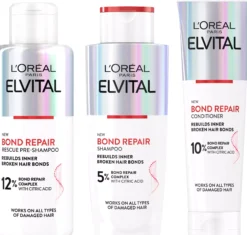 Loreal ParisElvital Bundle Shampoo 200 ml & Conditioner 150 ml & Rescue Pre-Shampoo 200 ml