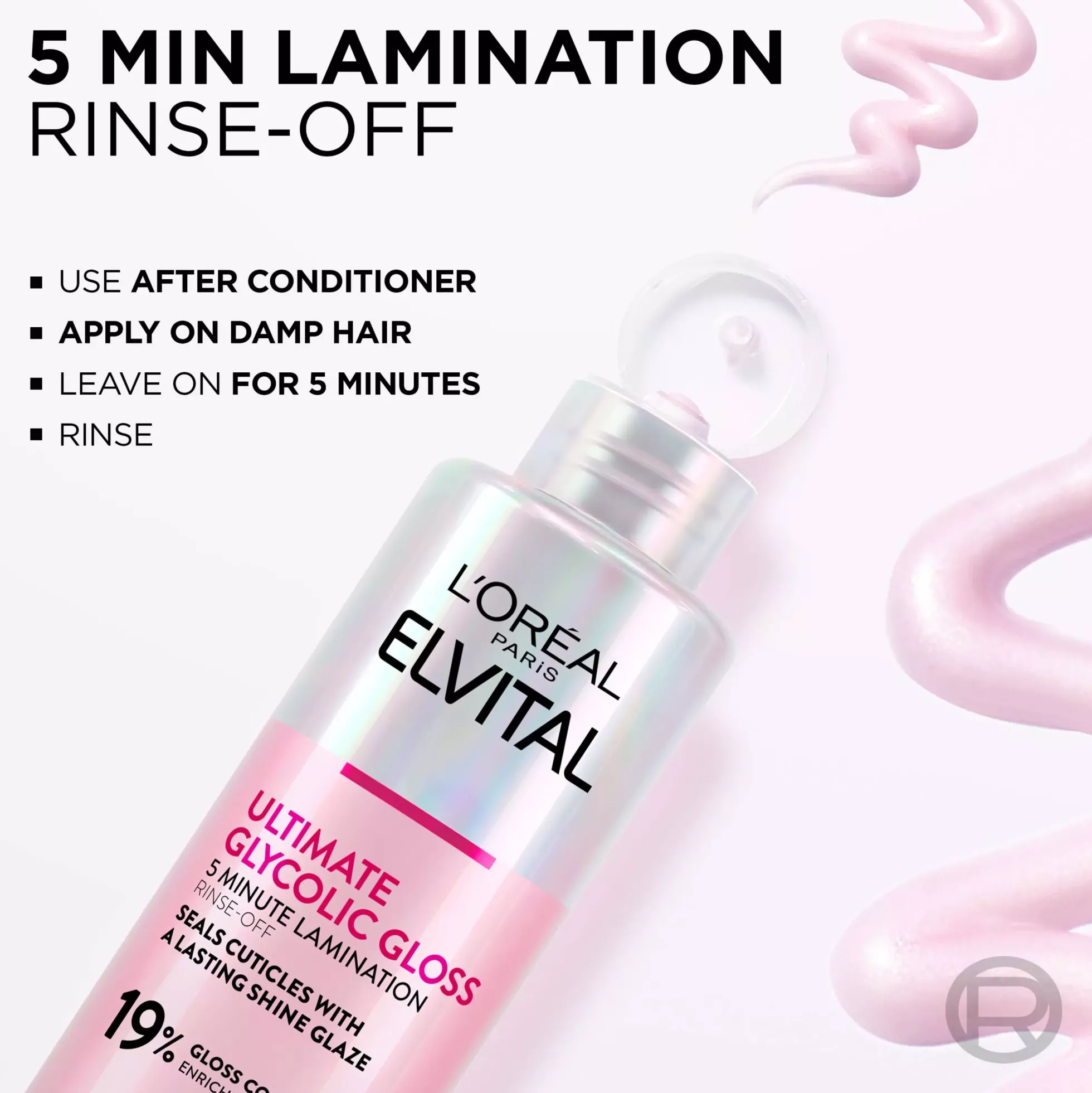Loreal ParisElvital Glycolic Gloss Ultimate Rinse-Off Treatment For Dull Hair 200 ml