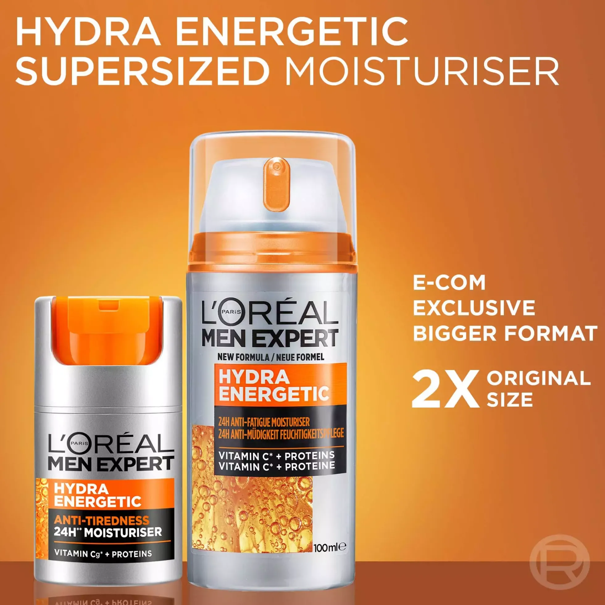 Loreal ParisMen Expert Hydra Energetic 24H Anti-Tiredness Moisturiser for Normal Skin 100 ml