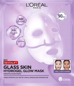 Loreal ParisRevitalift Filler Glass Skin Hydrogel Glow Mask