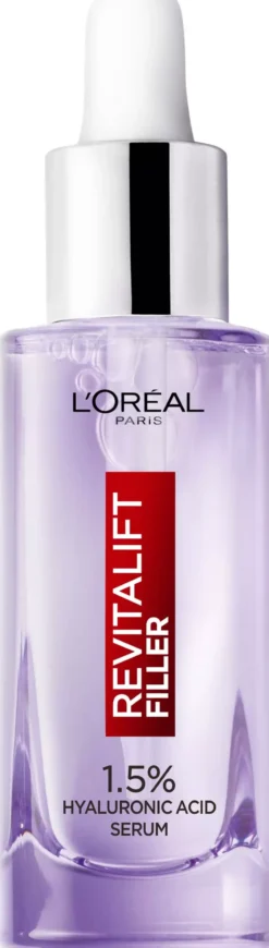 Loreal ParisRevitalift Filler 1,5% Hyaluronic Acid Serum 30 ml & Glass Skin Liquid Cream 50 ml & Hydrogel Glow Mask