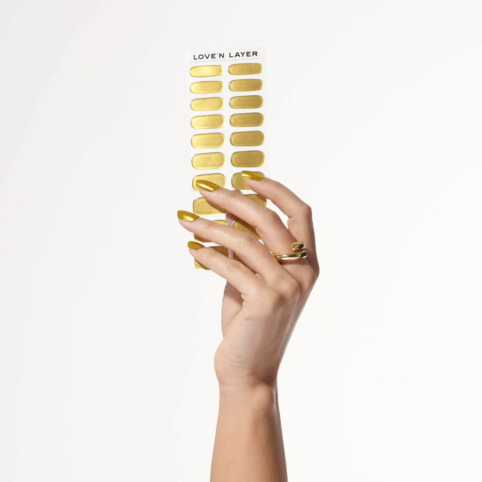 Love'n Layer Love Note Metallic Shiny Gold