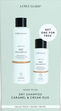 Löwengrip Good To Go-Dry Shampoo Caramel & Cream Duo Value Pack 350 st
