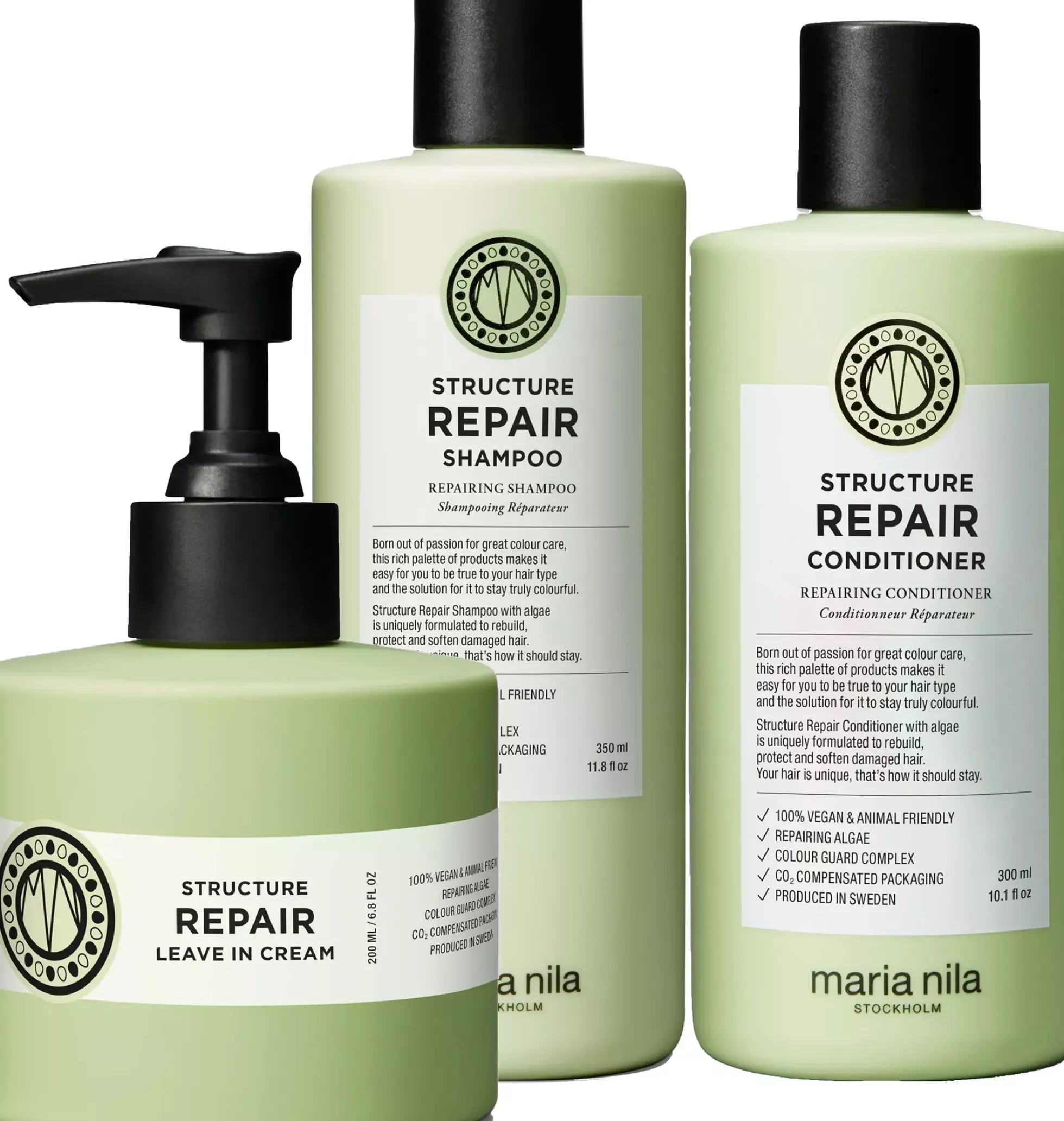 maria nilaStructure Repair Bundle Shampoo 350 ml & Conditioner 300 ml & Leave-in Cream 200 ml