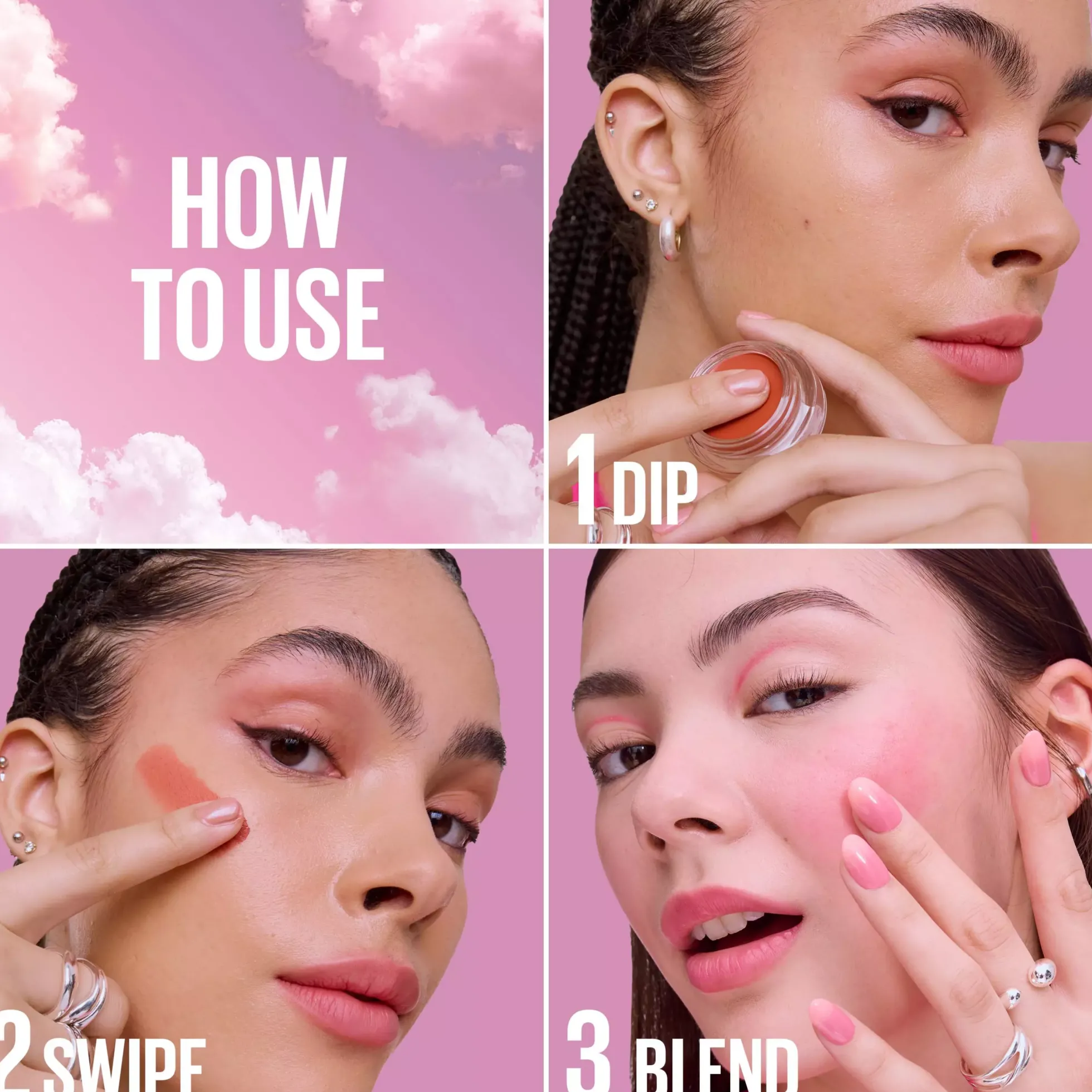 Maybelline New York Cloudtopia Cheek & Lip Mousse 5 Coral Illusion