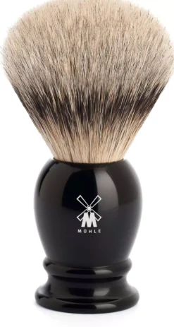 Mühle Rakborste Silvertip Badger Classic Resin Black-L