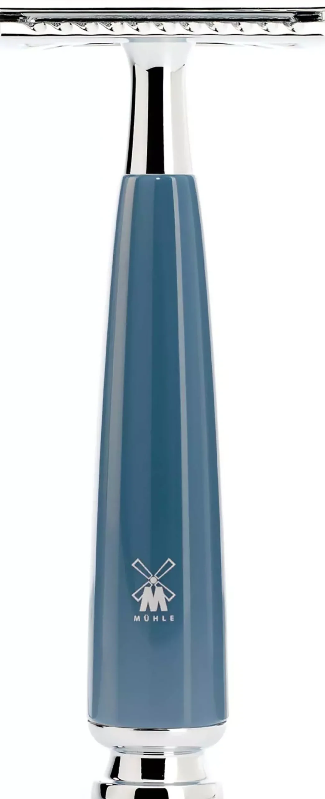 Mühle Rytmo Safety Razor Shaving Set Pure Badger Resin Petrol Blue