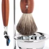 MühleVivo Shaving Set Plum Wood Pure Badger Fusion