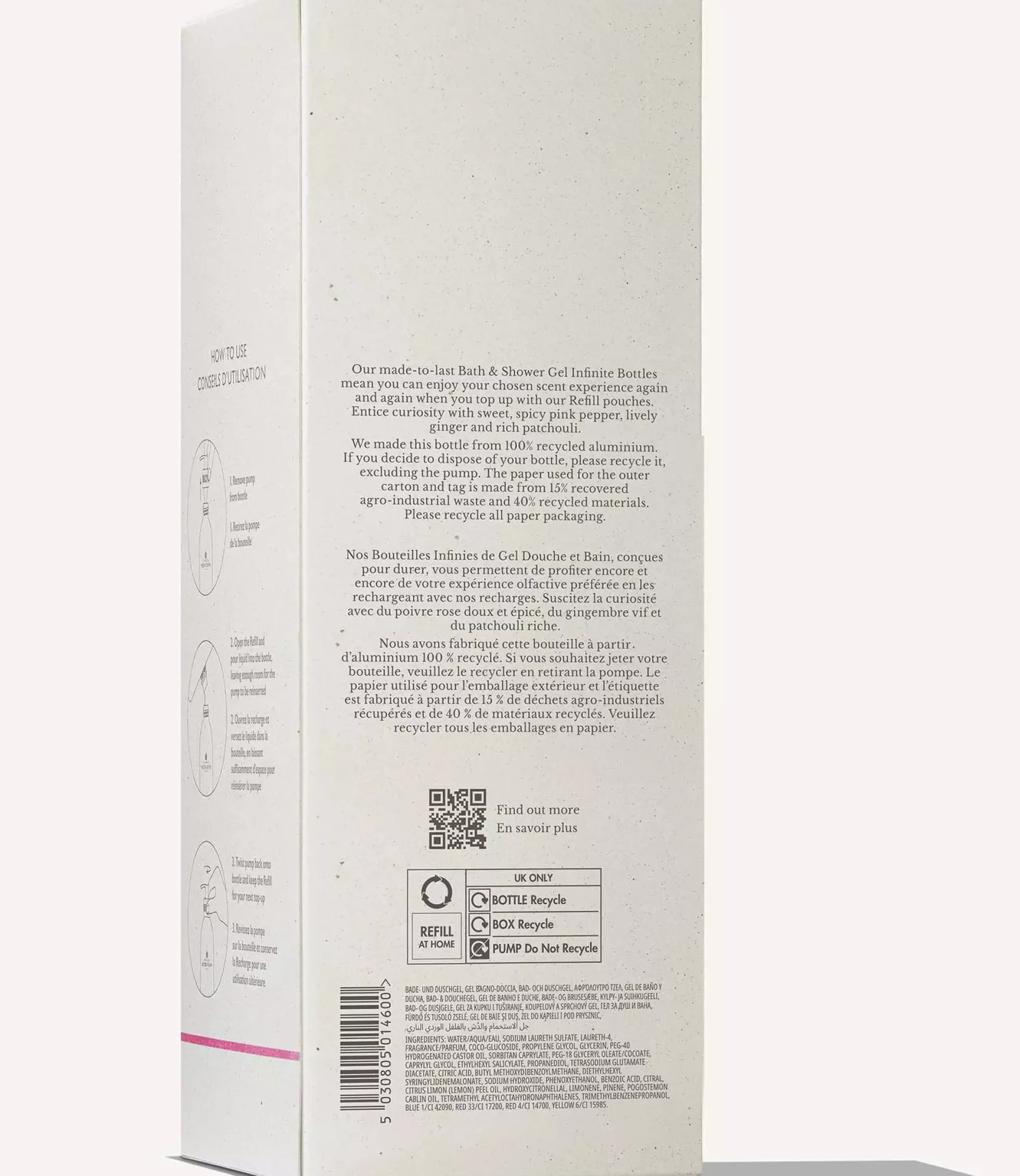Molton Brown Infinite Bottle Fiery Pink Pepper Bath & Shower Gel 400 ml