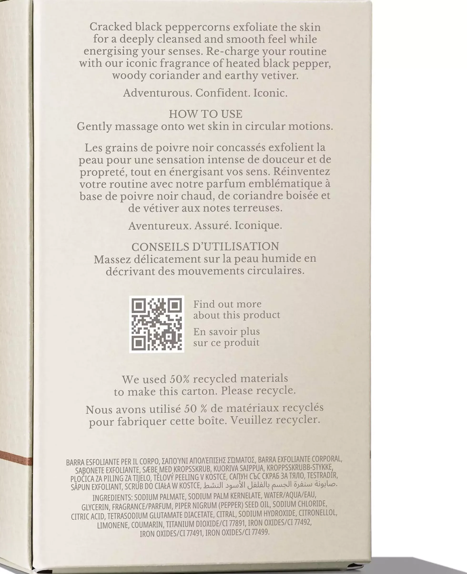 Molton Brown Re-Charge Black Pepper Bodyscrub Bar 250 ml
