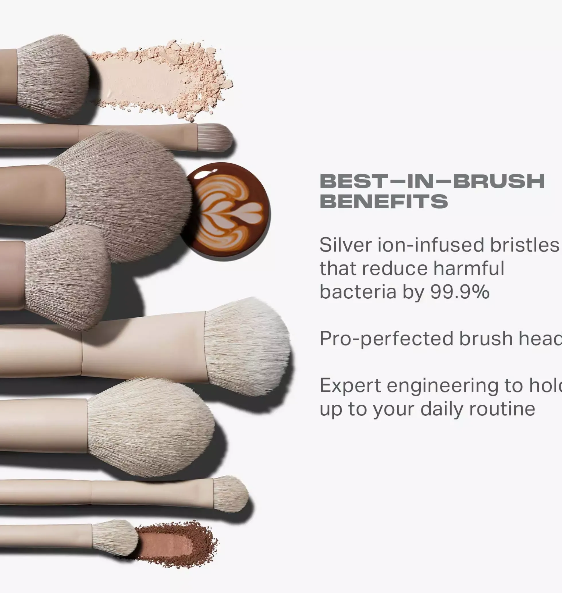 Morphe Oat Latte 5-Piece Face & Eye Brush Set