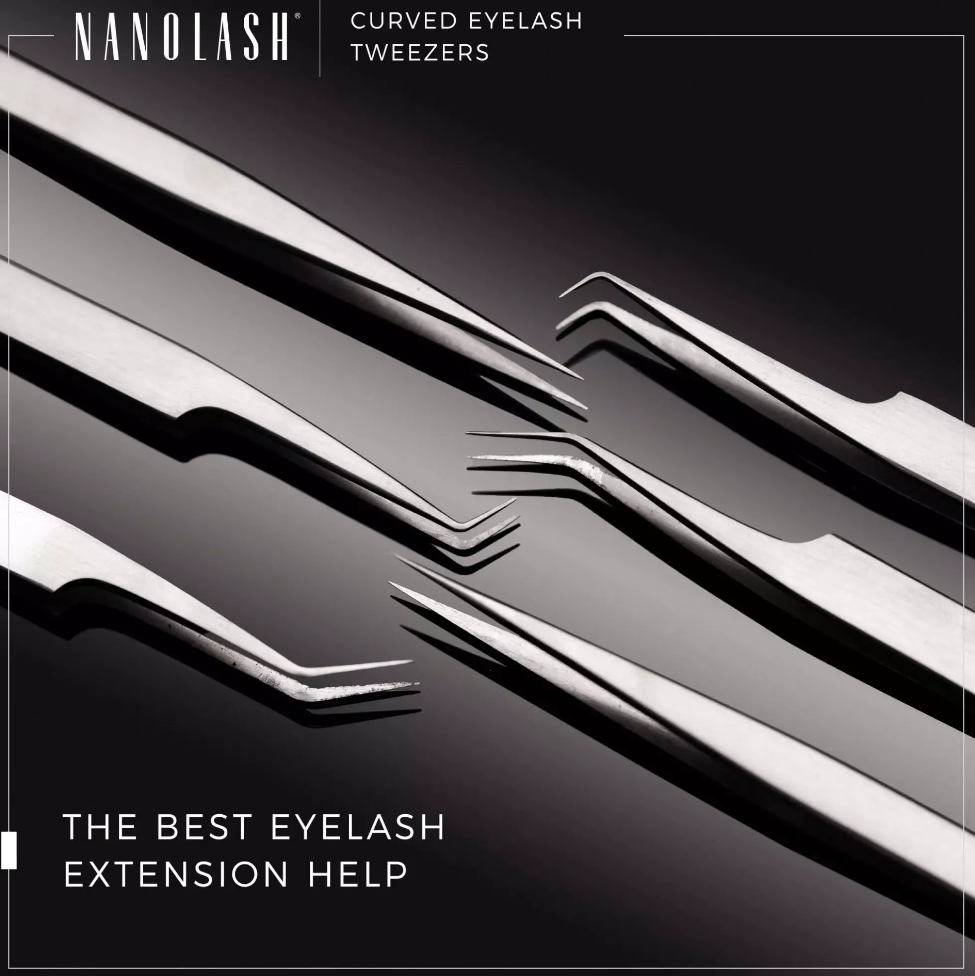 Nanolash Eyelash Tweezers Curved