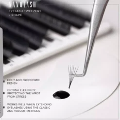 Nanolash Eyelash Tweezers L Shape