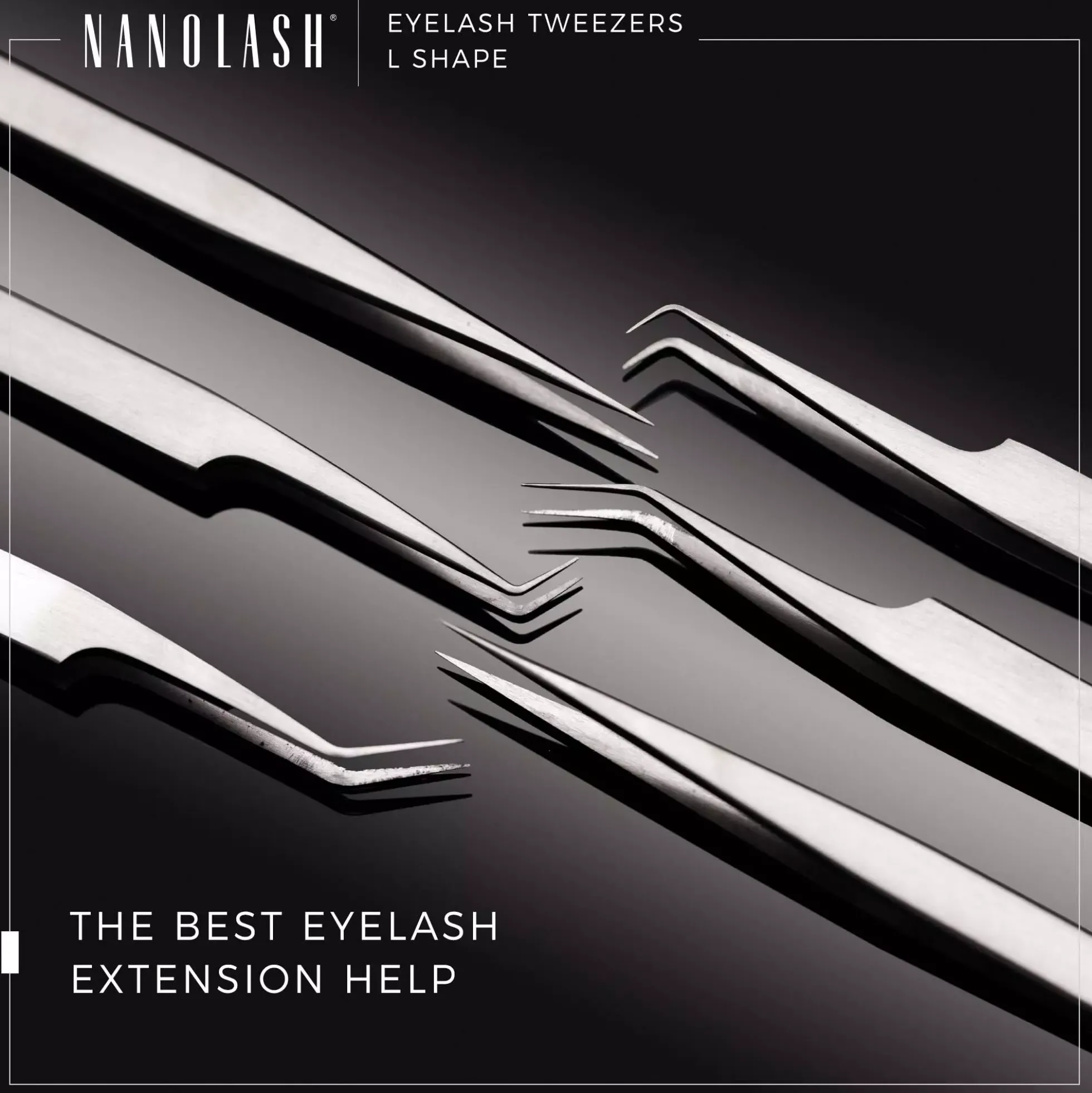 Nanolash Eyelash Tweezers L Shape