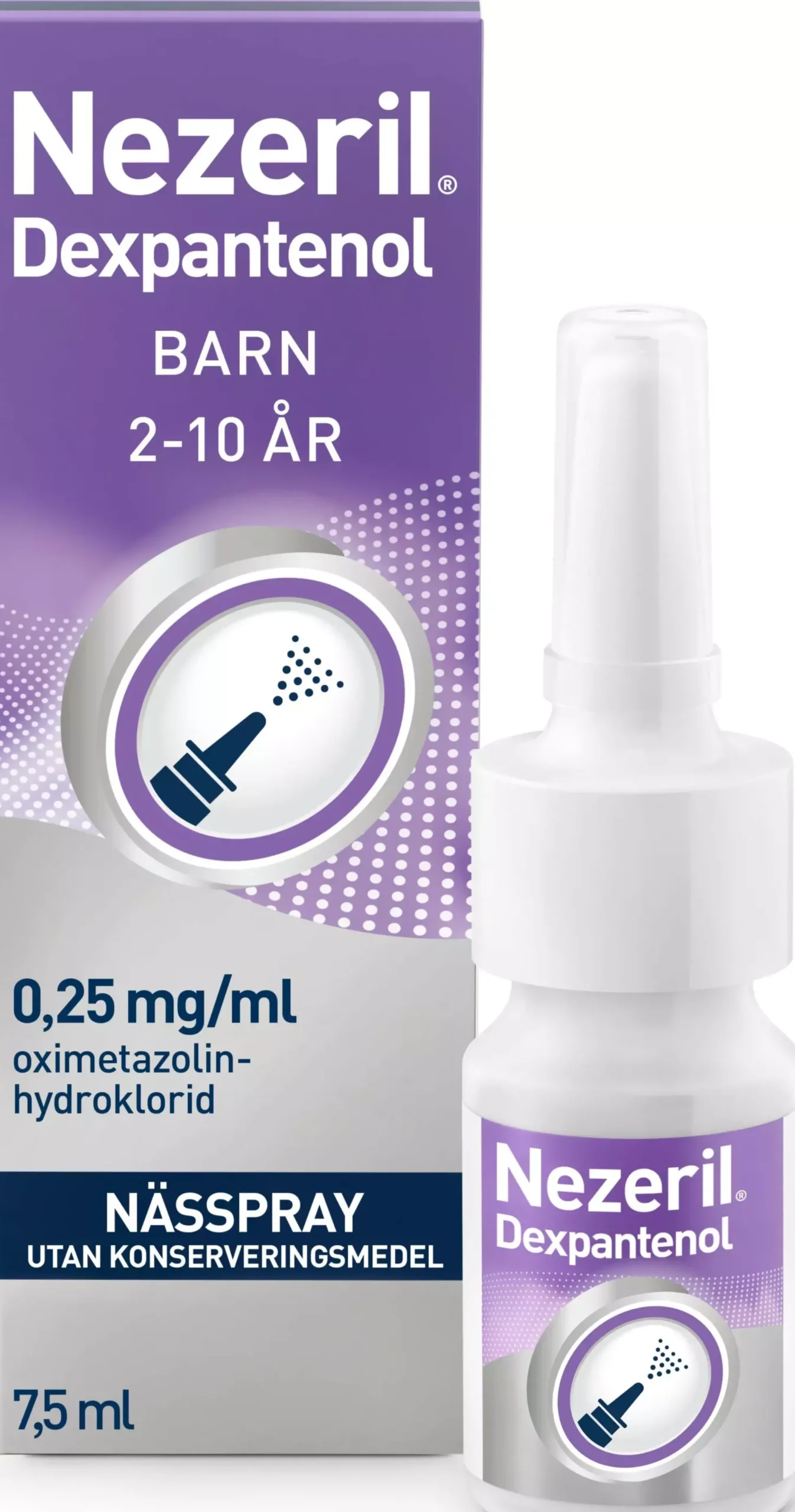 Nezeril Dexpantenol 0,25mg/ml Nässpray 7,5 ml