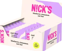 NICK'S Oat bar blueberry cinnamon 35 g x 12