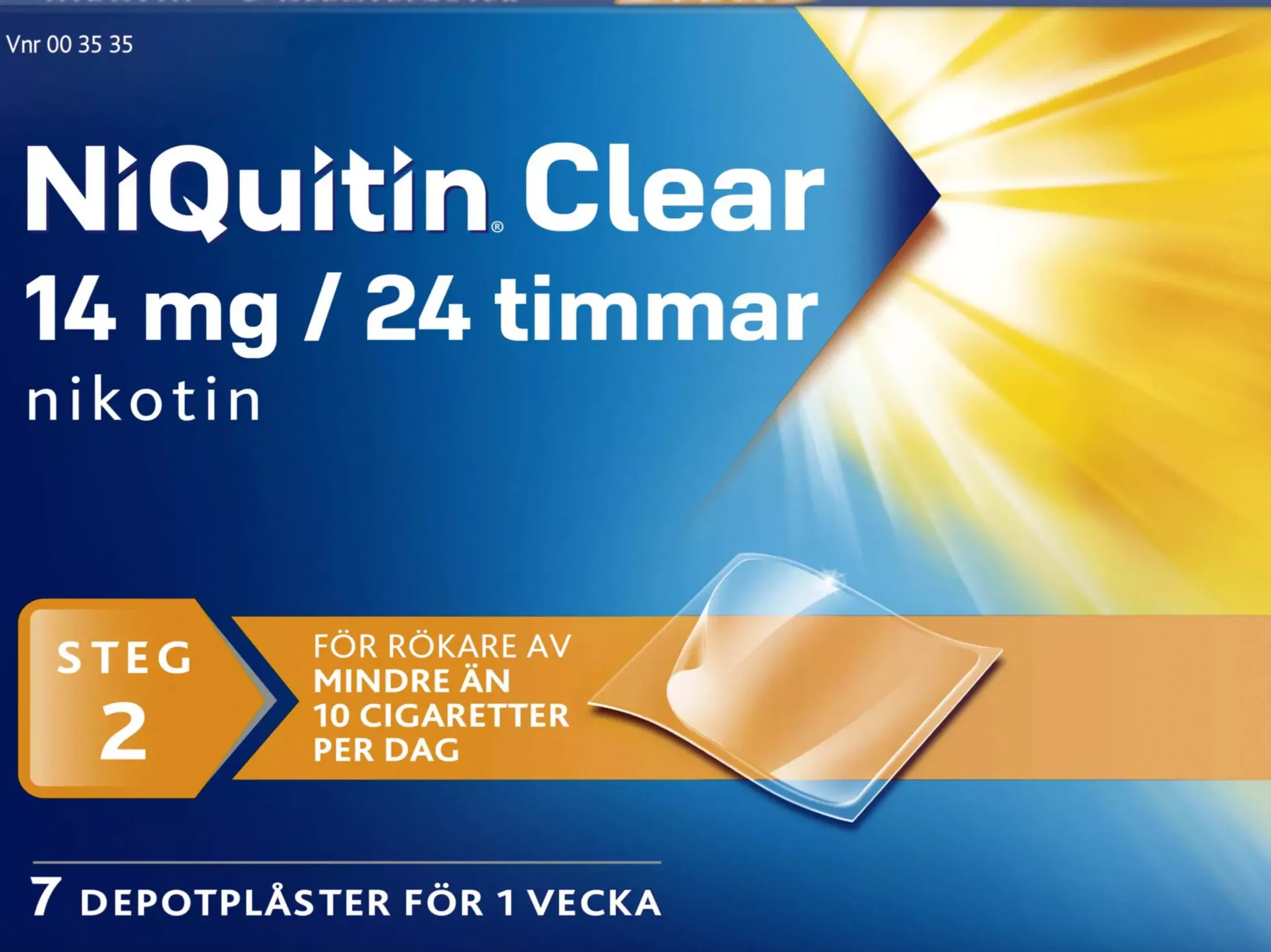 NiQuitin Clear 14 mg/24 Timmar Depotplåster 7 st