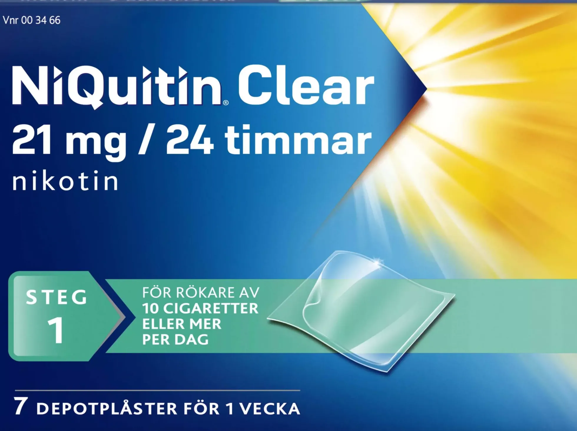 NiQuitin Clear 21 mg/24 Timmar Depotplåster 14 st