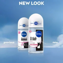 NIVEA Antiperspirant Deo Black & White Original Roll On 50 ml