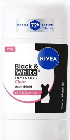 NIVEA Black & White Invisible Clear Stick 50 ml