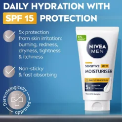 NIVEAMEN Sensitive SPF 15 Moisturiser 75 ml