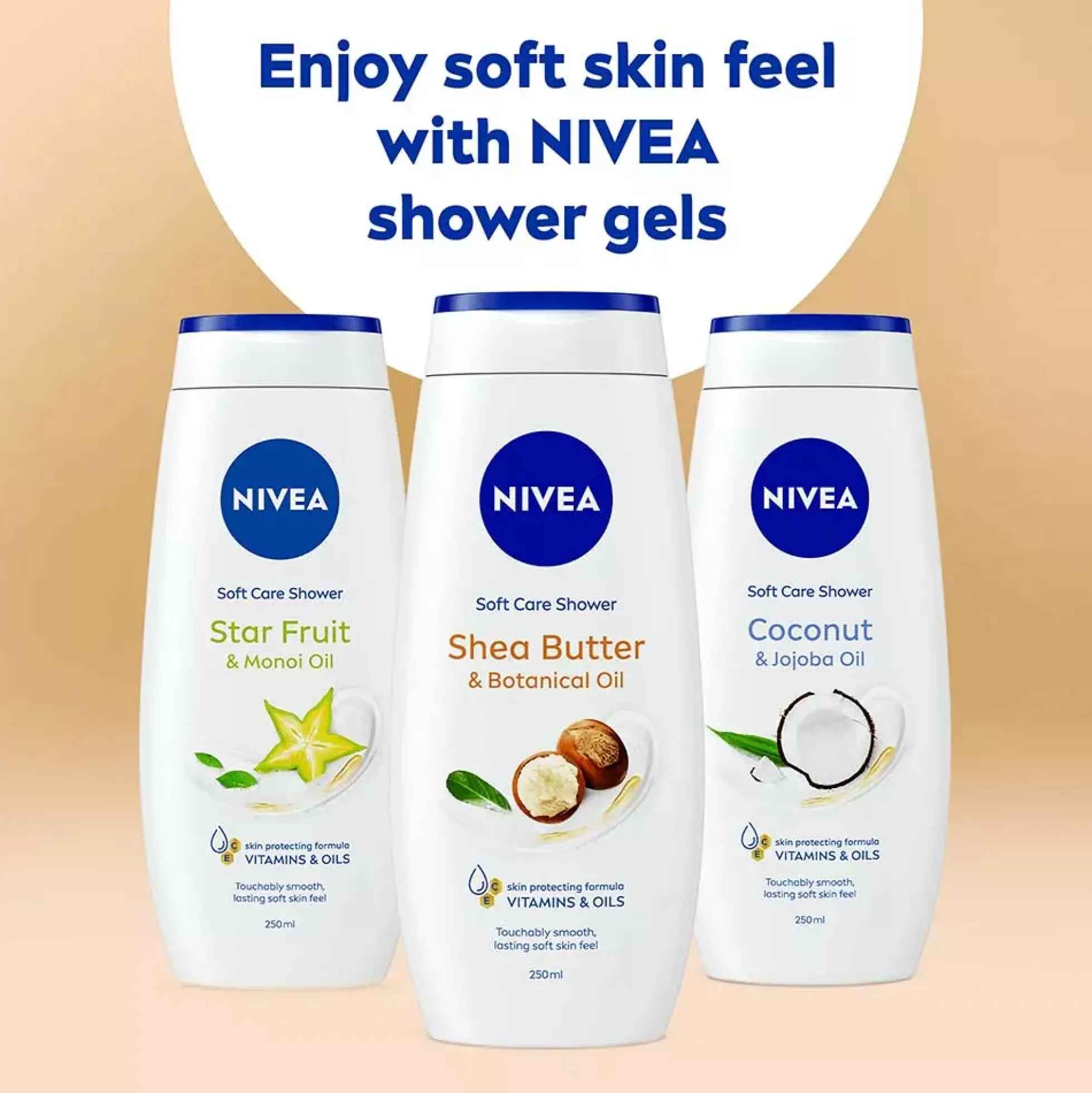NIVEA Shea Butter & Botanical Oil Care Shower 250 ml