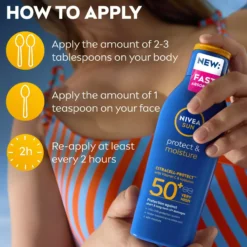 NIVEASUN Protect & Moisture Sun Lotion SPF 50+ 200 ml