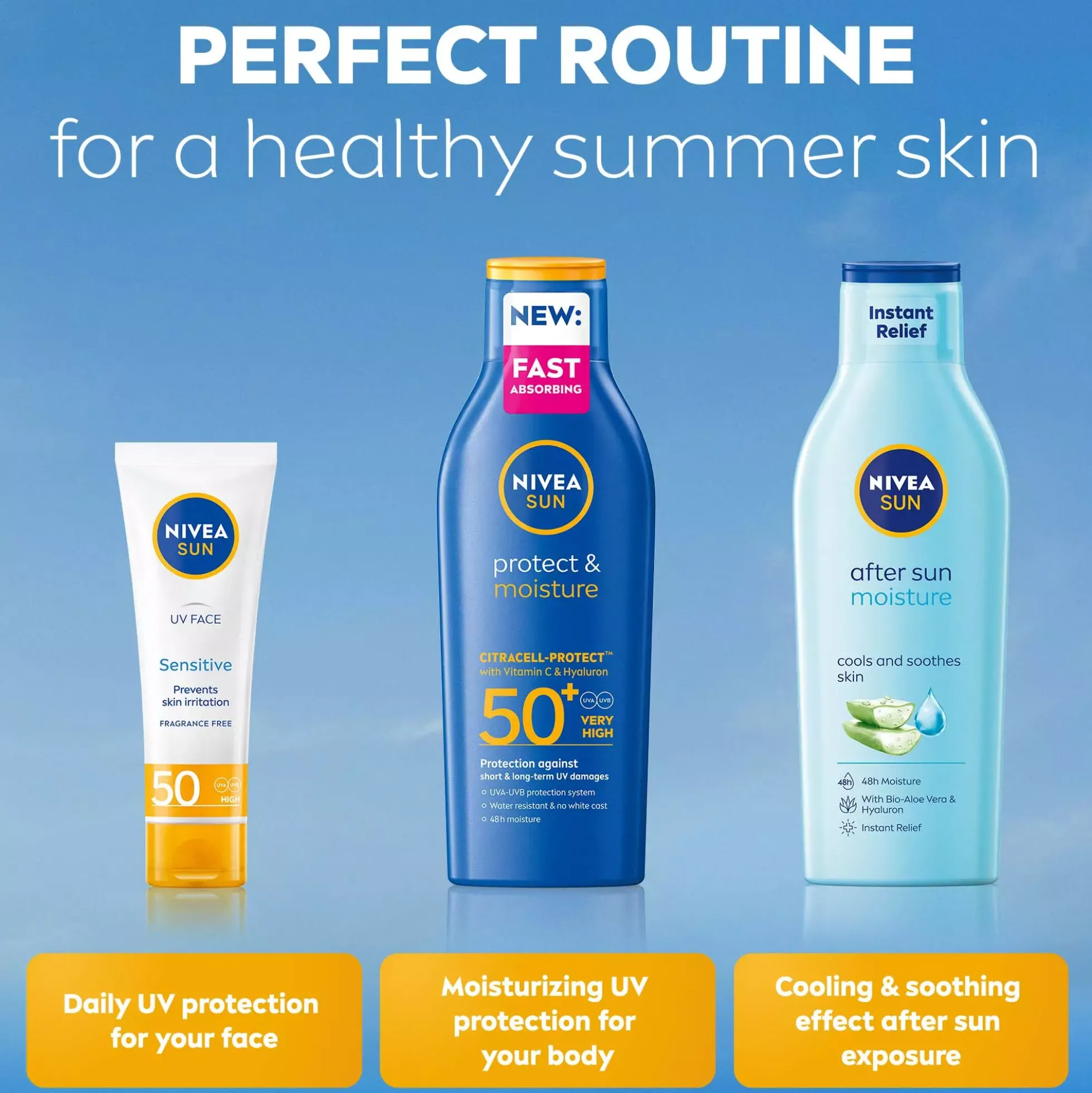 NIVEASUN Protect & Moisture Sun Lotion SPF 50+ 200 ml