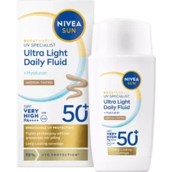 NIVEASUN UV Face Specialist Ultra Light Daily Fluid, Medium Tinted SPF 50+ 40 ml